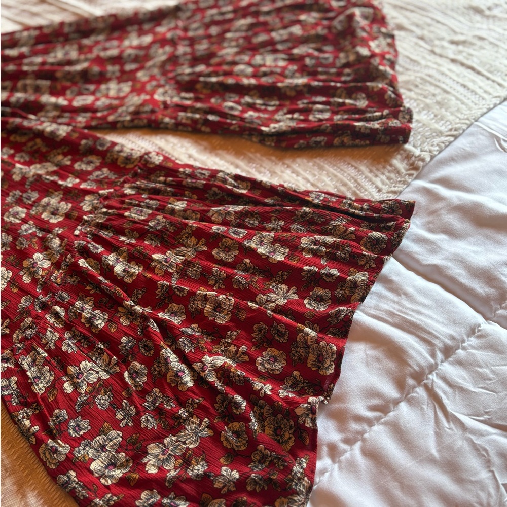 American Eagle Outfitters Boho Cottagecore Floral Jumpsuit with Flare Leg. 2 - Picture 10 of 13